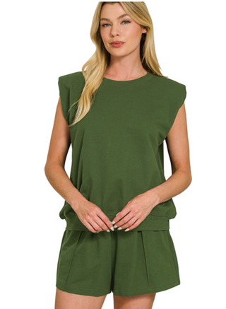 Army Green French Terry Set