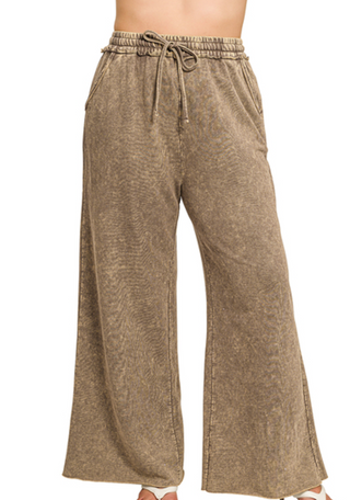 Mocha Washed French Terry Sweatpants