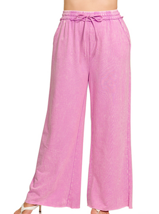 Mauve Washed French Terry Sweatpants
