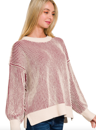 Cabernet Two Tone Sweater
