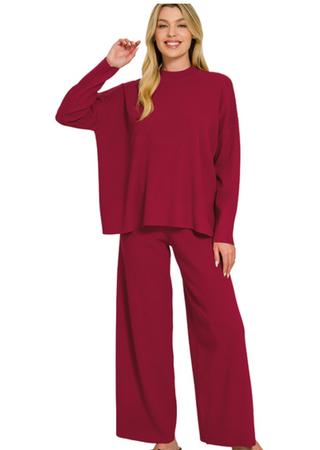 Cabernet Viscose Sweater & Pants Set
