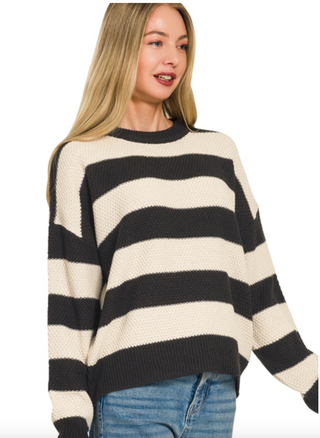 Black Striped Sweater