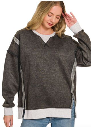 Black Fleece Acid Wash Pullover