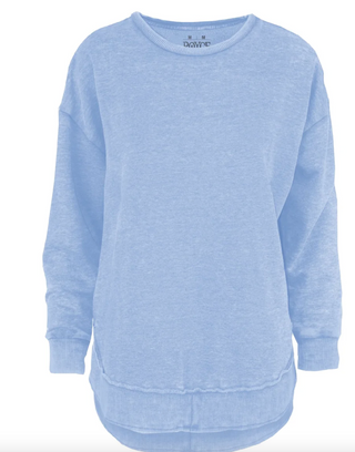 Light Blue Melange Poncho Fleece