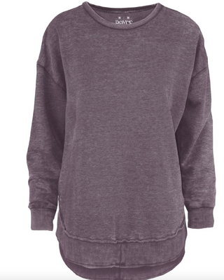 Plum Melange Poncho Fleece