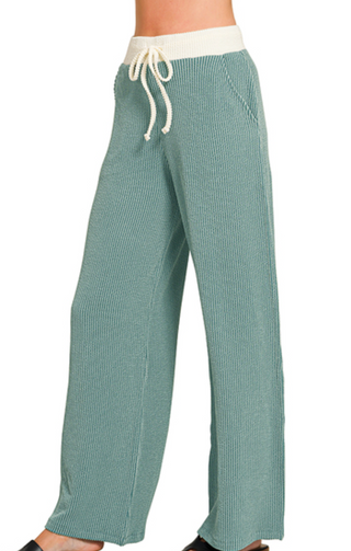 Jade Raised Rib Pant