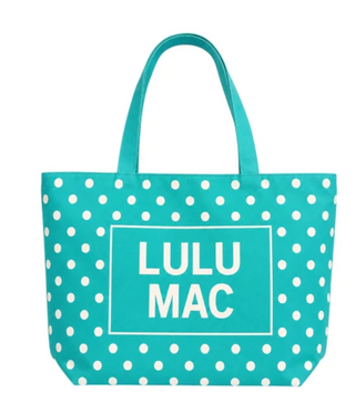 Lulu Mac Canvas Tote-MINT DOT