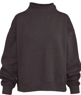 Espresso Mock Neck Sweatshirt
