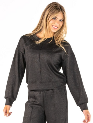 Black Shimmer Pullover