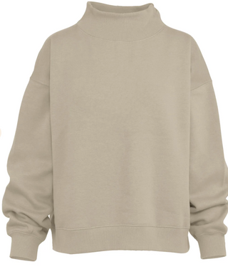 Sand Mock Neck Sweatshirt