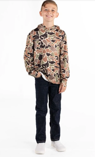 Dark Camo Performance Youth Hoodie