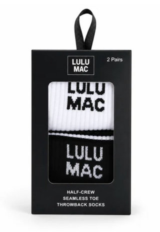 Lulu Mac Socks 2 Pair Box- BLACK/BLACK
