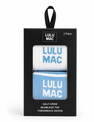 Lulu Mac Socks 2 Pair Box- LIGHT BLUE/LIGHT BLUE