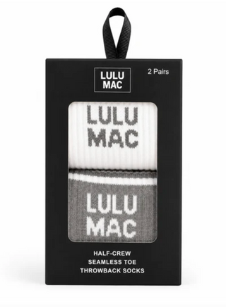 Lulu Mac Socks 2 Pair Box- GREY/GREY