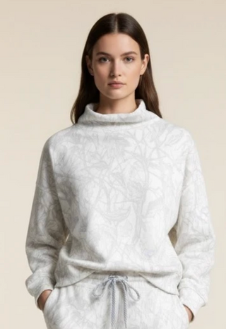 Flodge Mock Neck Light Camo Fleece