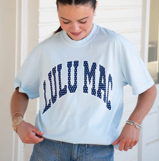 Lulu Mac Polka Dot Chambray Comfort Colors Tee