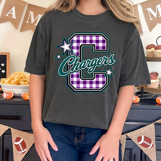 Chargers Checkered Tee