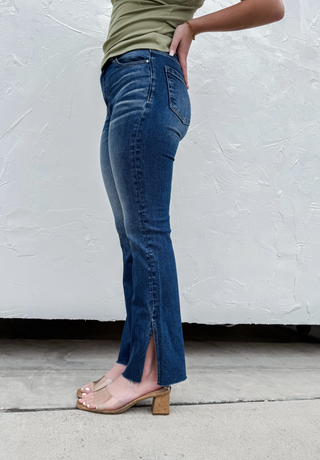 TAYLEN SPLIT HEM JEAN - PREORDER