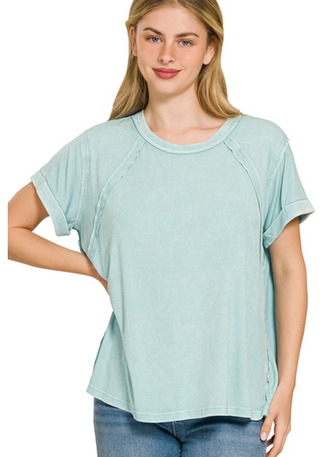 Carolina Washed Ribbed Top