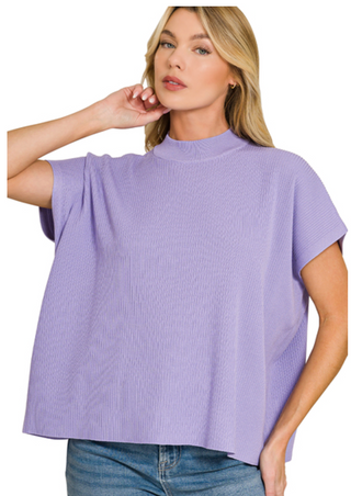 Lavender Mock Neck Sweater