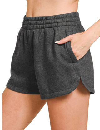 Black Acid Wash Shorts