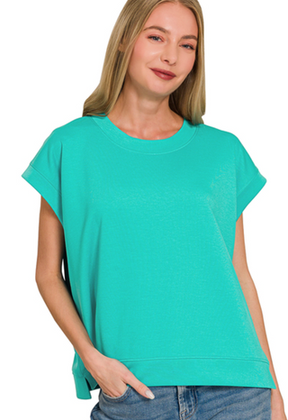 Turquoise Short Sleeve Pullover