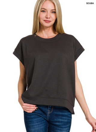 Black Short Sleeve Pullover