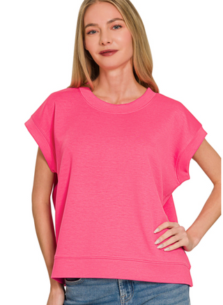Fuchsia Short Sleeve Pullover
