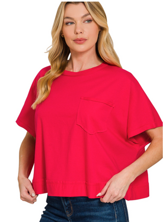 Ruby Exposed Seam Boxy Top