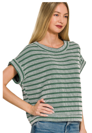 Hunter Raised Rib Stripe Top