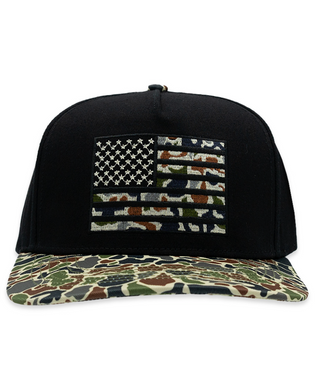 Mens Camo Flag Hat