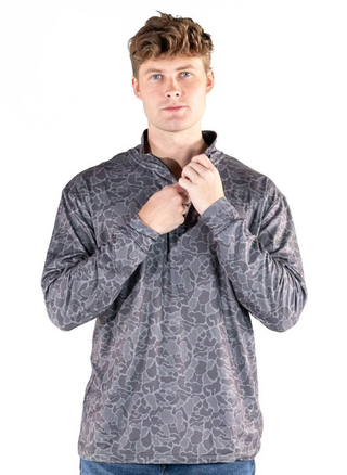 Mens Camo Quarter Zip