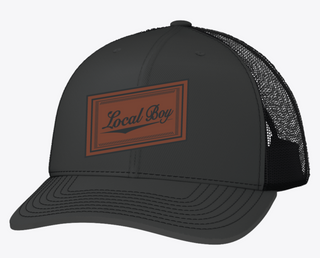 Leather Slant Trucker Hat