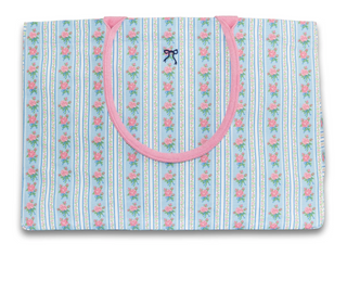 Rose Stripe Canvas Tote