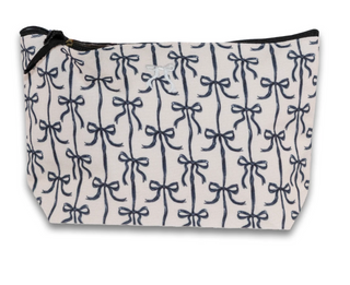 Canvas Black Bow Pouch