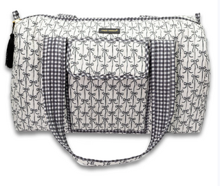 Black Bow Quilted Duffle