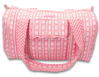 Blush Bow Quilted Duffle