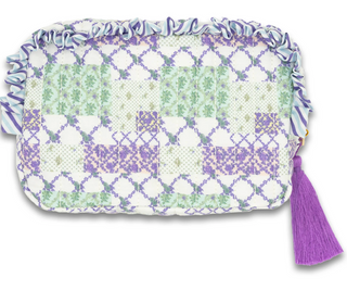 Purple Quilted Cosmetic Bag