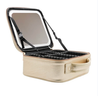 Gold Vegan Leather Travel Case - Lighted