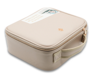 Beige Vegan Leather Travel Case - Lighted
