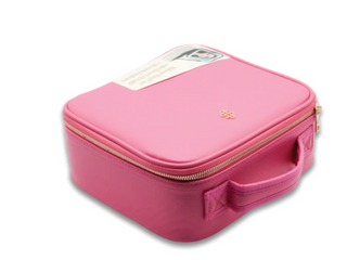 Pink Vegan Leather Travel Case - Lighted