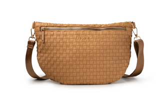 Tan Terrace Woven Crossbody