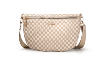 Tan Terrace Woven Crossbody