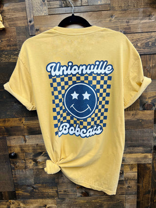 Checkered Unionville Bobcats Tee