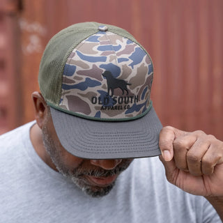 Dog Outline with Thicket Camo - Trucker Hat