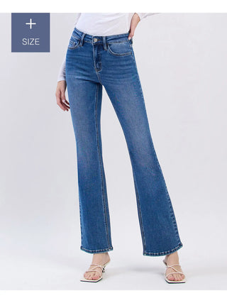 Plus Size Tummy Control High Rise Bootcut Jeans