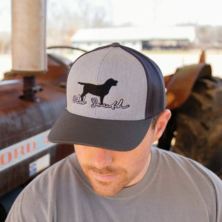 Heather Charcoal Labrador - Trucker Hat