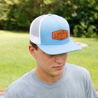 Carolina Old South Leather Patch - Trucker Hat
