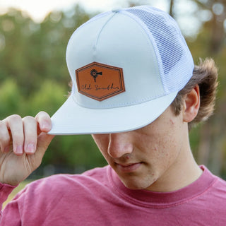 Signature Leather Patch Whiteout - Trucker Hat