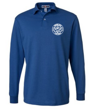 Oakboro Stem Long Sleeve Polo- Royal